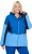Ulla Popken HYPRAR Performance Colorblock Ski Jacket Denim Blue - Jakker - 