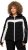 Ulla Popken HYPRAR Chevron Stripe Triple Function Quilted Fully Lined Ski Jacket Black - Jakker - 
