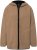 Ulla Popken Long Sleeve Hooded Teddy Jacket Putty - Jakker - 