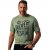 JP1880 T-Shirt Short Sleeve Chest Print Eucalyptus Green - T-shirts - T-shirts i store størrelser - 2XL-14XL