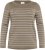 Kaffe Curve Linia Boatneck Pullover Morel Melange with Silver Lurex - Striktrøjer - 