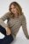 Kaffe Curve Linia Boatneck Pullover Morel Melange with Silver Lurex - Striktrøjer - 