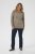 Kaffe Curve Linia Boatneck Pullover Morel Melange with Silver Lurex - Striktrøjer - 