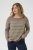 Kaffe Curve Linia Boatneck Pullover Morel Melange with Silver Lurex - Striktrøjer - 