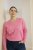 Kaffe Curve Emilia Pullover Pink Power Melange - Striktrøjer - 