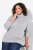 Ulla Popken Basic Long Sleeve Slim Fit Turtleneck Light Grey Melange - Hættetrøjer og sweatshirts - Bløde sweatshirts, hoodies & strik