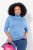 Ulla Popken Basic Long Sleeve Slim Fit Turtleneck Light Cornflower - Hættetrøjer og sweatshirts - Bløde sweatshirts, hoodies & strik