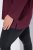Ulla Popken Back To Basics V-Neck Relaxed Fit Cotton Tee Dark Berry - T-shirts - T-shirts til kvinder
