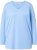 Ulla Popken Back To Basics V-Neck Relaxed Fit Cotton Tee Light Blue - T-shirts - T-shirts til kvinder