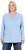 Ulla Popken Back To Basics V-Neck Relaxed Fit Cotton Tee Light Blue - T-shirts - T-shirts til kvinder