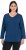 Ulla Popken Back To Basics V-Neck Relaxed Fit Cotton Tee Dark Blue - T-shirts - 