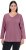 Ulla Popken Back To Basics V-Neck Relaxed Fit Cotton Tee Dark Rose - T-shirts - T-shirts til kvinder
