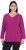 Ulla Popken Back To Basics V-Neck Relaxed Fit Cotton Tee Berry - T-shirts - 