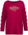 Ulla Popken Rhinestone Accent Statement Cutout Sleeve Stretch Knit Top Wine Red - Trykte T-shirts til kvinder - 