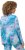 Ulla Popken Marble Ski Top with Gaiter Bright Turquoise - Trykte T-shirts til kvinder - 