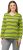 Ulla Popken Striped Hem Long Sleeve Tee Apple Green - Trykte T-shirts til kvinder - 