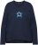 Ulla Popken Star Long Sleeve Graphic Tee Navy Blue - Trykte T-shirts til kvinder - 