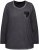 Ulla Popken Cold Dyed Sequined Heart Long Sleeve Tee Asphalt - Trykte T-shirts til kvinder - Printede T-shirts til Damer