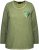 Ulla Popken Cold Dyed Sequined Heart Long Sleeve Tee Sage Green - Trykte T-shirts til kvinder - Printede T-shirts til Damer