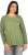 Ulla Popken Cold Dyed Sequined Heart Long Sleeve Tee Sage Green - Trykte T-shirts til kvinder - Printede T-shirts til Damer