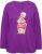 Ulla Popken Christmas Squirrel Long Sleeve Graphic Tee Dark Purple - Trykte T-shirts til kvinder - Printede T-shirts til Damer