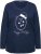 Ulla Popken Metallic Graphic Holiday Tee Navy - Trykte T-shirts til kvinder - Printede T-shirts til Damer