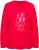 Ulla Popken Metallic Graphic Holiday Tee Salsa Red - Trykte T-shirts til kvinder - Printede T-shirts til Damer