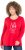 Ulla Popken Metallic Graphic Holiday Tee Salsa Red - Trykte T-shirts til kvinder - Printede T-shirts til Damer