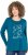 Ulla Popken Metallic Graphic Holiday Tee Teal - Trykte T-shirts til kvinder - 