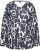 Ulla Popken Quick Drying Abstract Print Tee Black - Trykte T-shirts til kvinder - 
