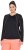 Ulla Popken UPF 50+ Contrast Piping Long Sleeve Tee Black - Trykte T-shirts til kvinder - 
