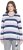 Ulla Popken Striped Knotted Hem Long Sleeve Tee Lavender - Trykte T-shirts til kvinder - 