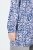 Ulla Popken Allover Printed Pleated Long Sleeve Tee Dark Blue - Trykte T-shirts til kvinder - Printede T-shirts til Damer