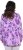Ulla Popken Allover Printed Pleated Long Sleeve Tee Lavender - Trykte T-shirts til kvinder - Printede T-shirts til Damer