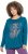 Ulla Popken Inverted Seam Long Sleeve Graphic Tee Teal - Trykte T-shirts til kvinder - 