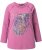 Ulla Popken Inverted Seam Long Sleeve Graphic Tee Dark Rose - Trykte T-shirts til kvinder - 