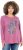 Ulla Popken Inverted Seam Long Sleeve Graphic Tee Dark Rose - Trykte T-shirts til kvinder - 