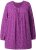 Ulla Popken Pleated Confetti Print Long Sleeve Tee Light Plum - Trykte T-shirts til kvinder - 