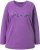 Ulla Popken Dream Rhinestone Lettering Long Sleeve Tee Light Plum - Trykte T-shirts til kvinder - 