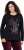 Ulla Popken Motivational Graphic Long Sleeve Tee Black - Trykte T-shirts til kvinder - 