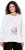 Ulla Popken Motivational Graphic Long Sleeve Tee Off-White - Trykte T-shirts til kvinder - 