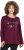 Ulla Popken Your Story Sequined Long Sleeve Tunic Tee Dark Ruby - Trykte T-shirts til kvinder - 