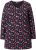 Ulla Popken Peppermint Tree V-Neck Holiday Cotton Long Sleeve Knit Tunic Black - Trykte T-shirts til kvinder - Printede T-shirts til Damer