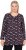 Ulla Popken Peppermint Tree V-Neck Holiday Cotton Long Sleeve Knit Tunic Black - Trykte T-shirts til kvinder - Printede T-shirts til Damer