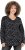 Ulla Popken Allover Printed Long Sleeve Tee Black - Trykte T-shirts til kvinder - 