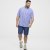 North Latitude Shirt Denim Printed Allover Blue - Skjorter - Skjorter til store mænd 2XL- 8XL