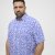 North Latitude Shirt Denim Printed Allover Blue - Skjorter - Skjorter til store mænd 2XL- 8XL
