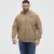 North Latitude Hoodie with Zipper Dark Sand TALL - TALL-størrelser - Tøj til høje mænd