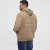 North Latitude Hoodie with Zipper Dark Sand TALL - TALL-størrelser - Tøj til høje mænd
