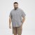 North Latitude Shirt Short Sleeve Checked Grey - Skjorter - Skjorter til store mænd 2XL- 8XL
